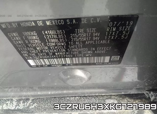 3CZRU6H3XKG727989 фото 10