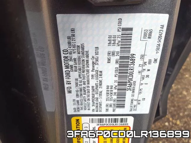 3FA6P0CD0LR136899 фото 2