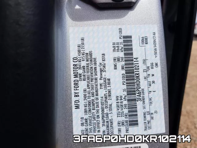 3FA6P0HD0KR102114 фото 2
