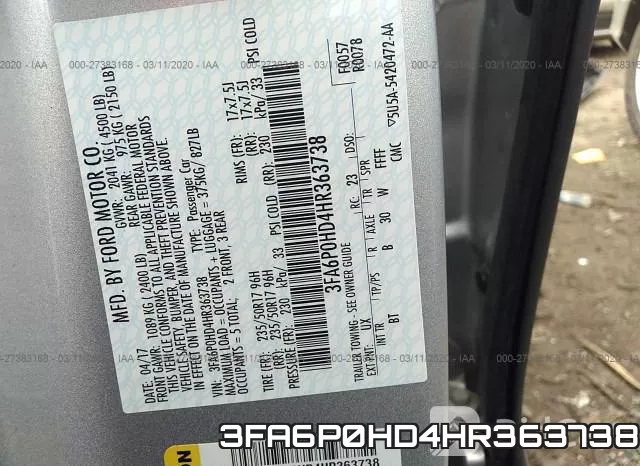 3FA6P0HD4HR363738 фото 10