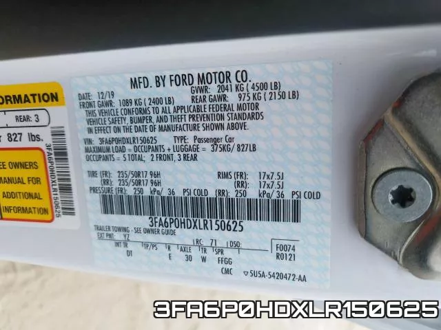 3FA6P0HDXLR150625 фото 2