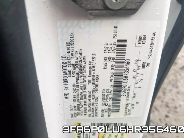 3FA6P0LU6HR356460 фото 2