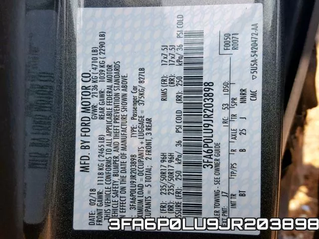3FA6P0LU9JR203898 фото 2