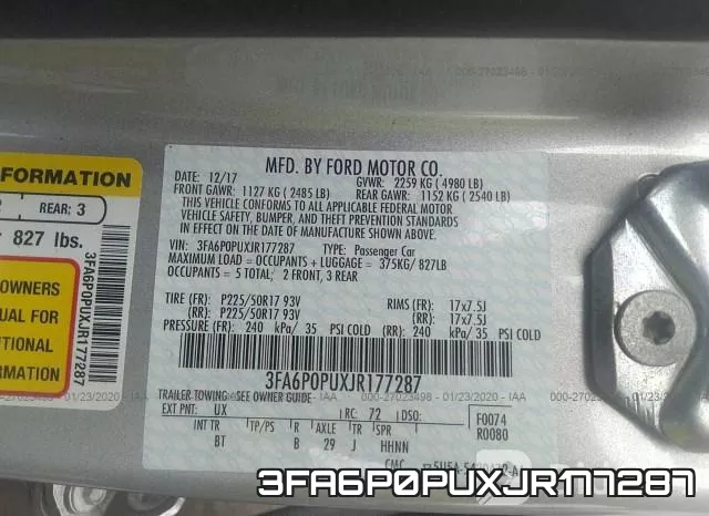 3FA6P0PUXJR177287 фото 10