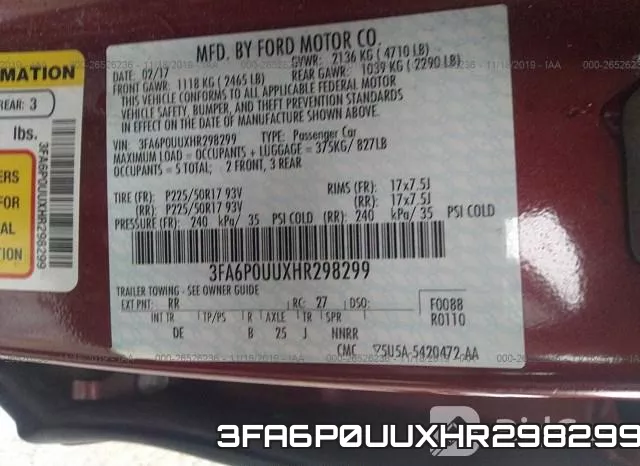 3FA6P0UUXHR298299 фото 10