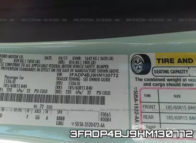 3FADP4BJ9HM130772 фото 10