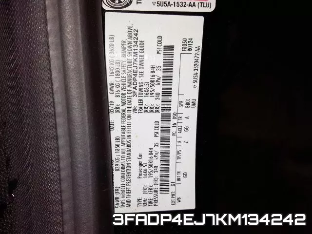 3FADP4EJ7KM134242 фото 2
