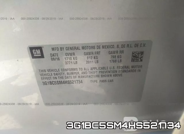 3G1BC5SM4HS521734 фото 10