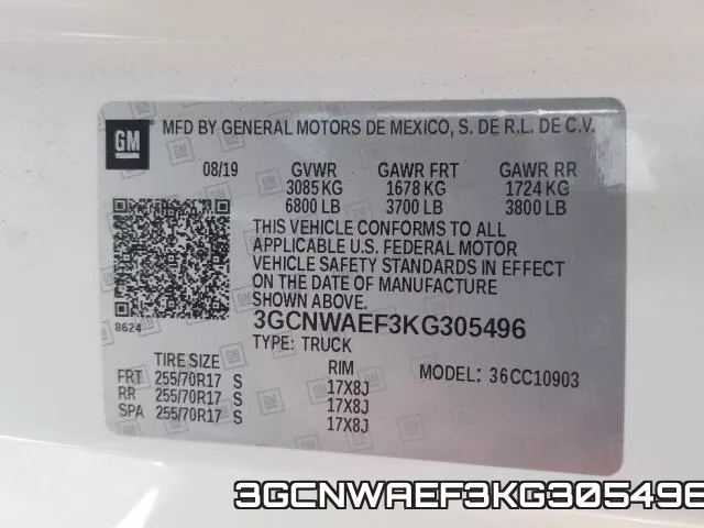 3GCNWAEF3KG305496 фото 2