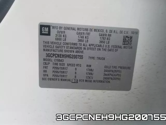 3GCPCNEH9HG200755 фото 2