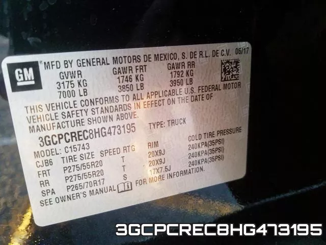 3GCPCREC8HG473195 фото 2