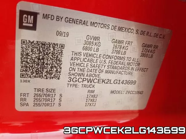 3GCPWCEK2LG143699 фото 2