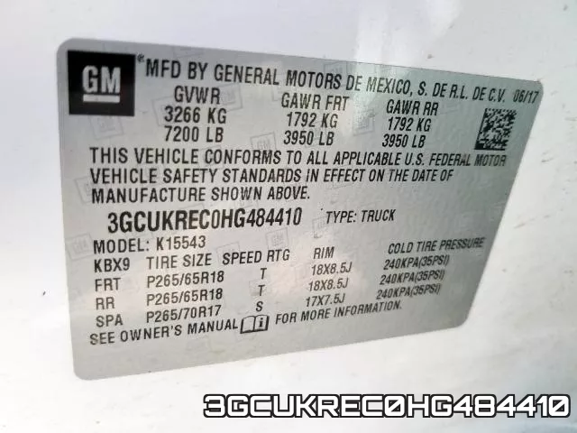 3GCUKREC0HG484410 фото 2
