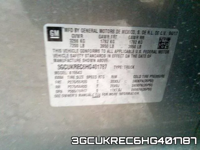3GCUKREC6HG401787 фото 2