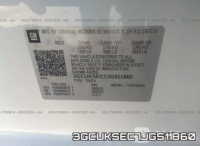 3GCUKSEC7JG511860 фото 10