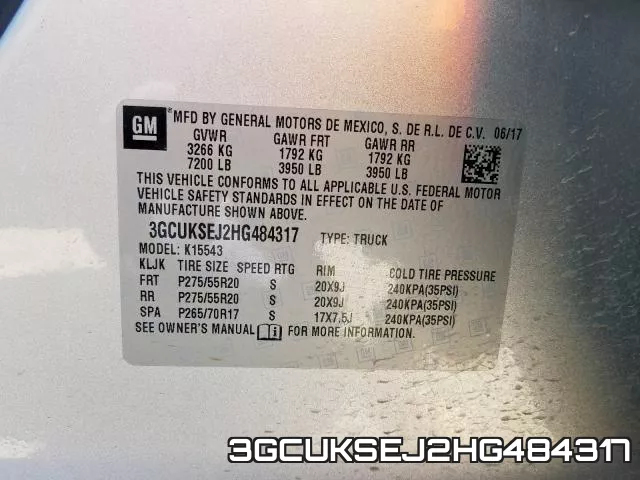 3GCUKSEJ2HG484317 фото 2