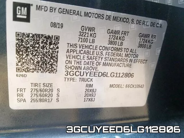 3GCUYEED6LG112806 фото 2