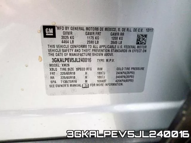 3GKALPEV5JL240016 фото 2