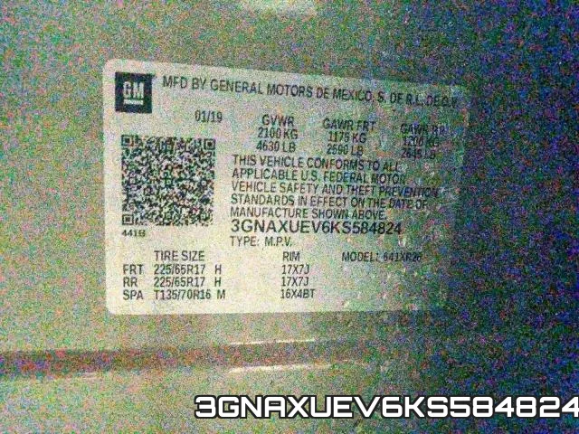 3GNAXUEV6KS584824 фото 2