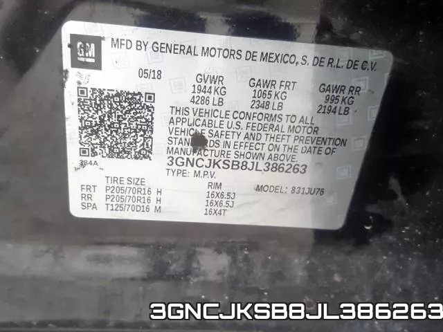 3GNCJKSB8JL386263 фото 2