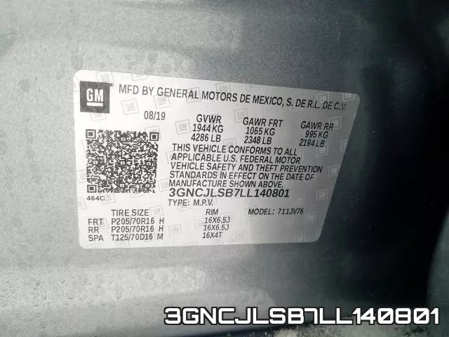 3GNCJLSB7LL140801 фото 2