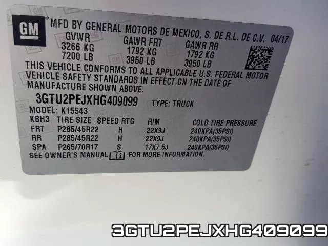 3GTU2PEJXHG409099 фото 2