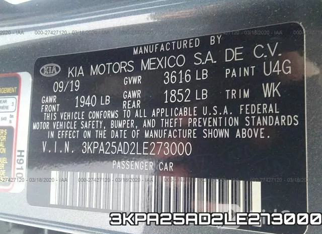 3KPA25AD2LE273000 фото 10