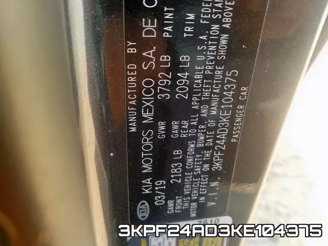 3KPF24AD3KE104375 фото 2