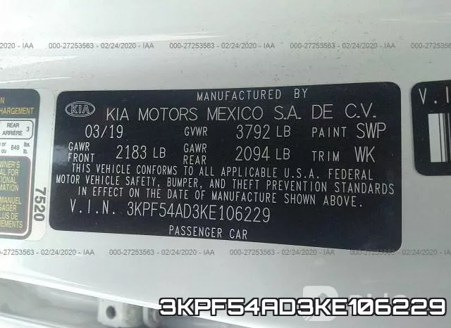 3KPF54AD3KE106229 фото 10