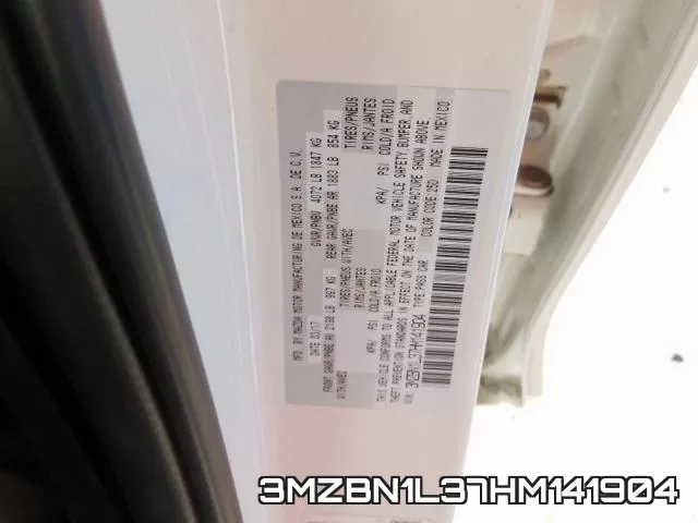 3MZBN1L37HM141904 фото 2