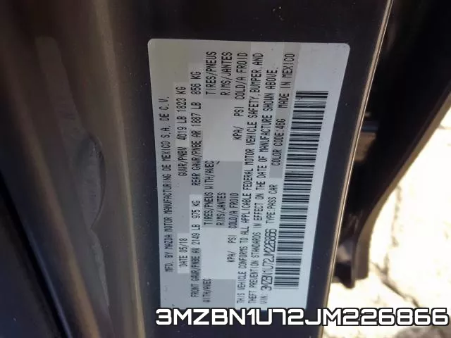 3MZBN1U72JM226866 фото 2
