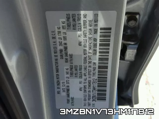 3MZBN1V73HM117812 фото 2