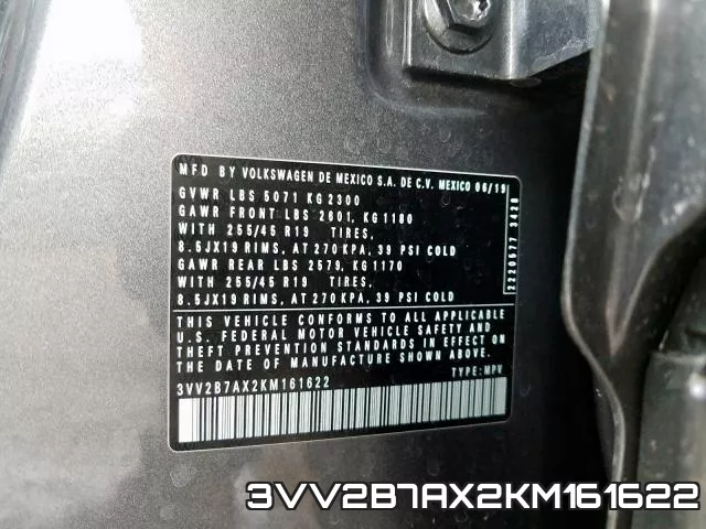 3VV2B7AX2KM161622 фото 2