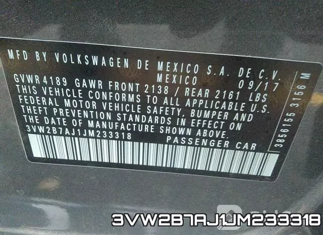 3VW2B7AJ1JM233318 фото 10