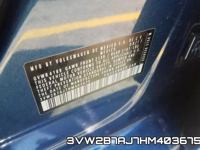 3VW2B7AJ7HM403675 фото 2