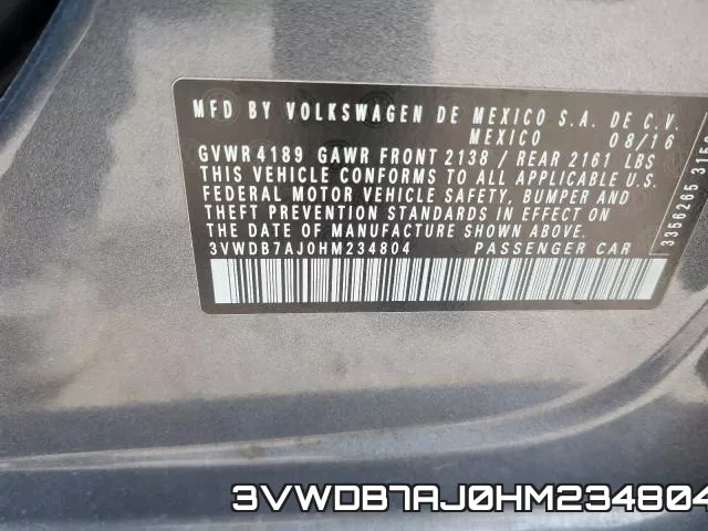 3VWDB7AJ0HM234804 фото 2