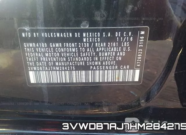 3VWDB7AJ7HM284275 фото 10