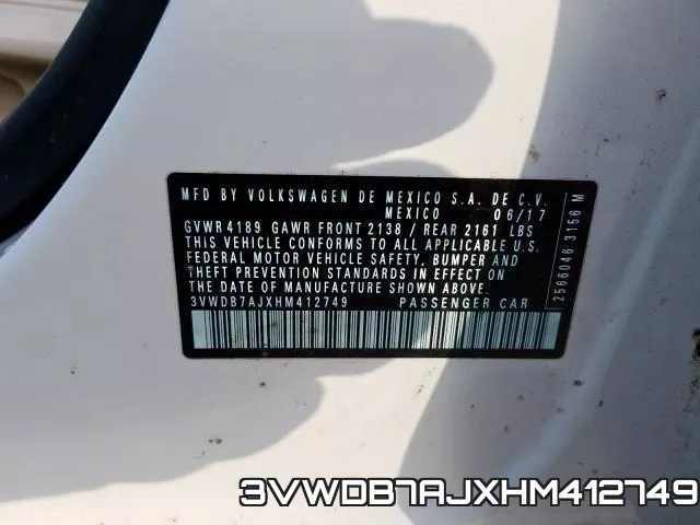 3VWDB7AJXHM412749 фото 2