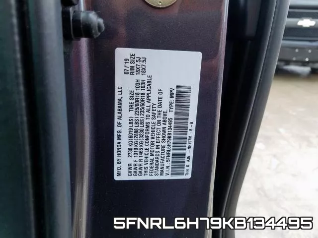 5FNRL6H79KB134495 фото 2