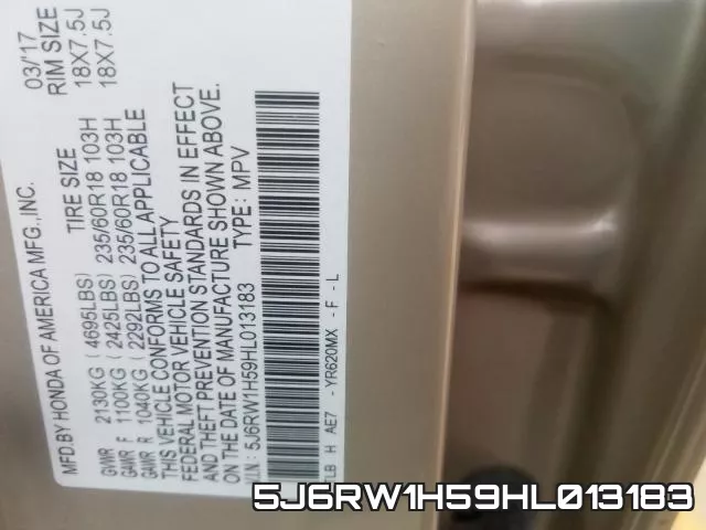5J6RW1H59HL013183 фото 2