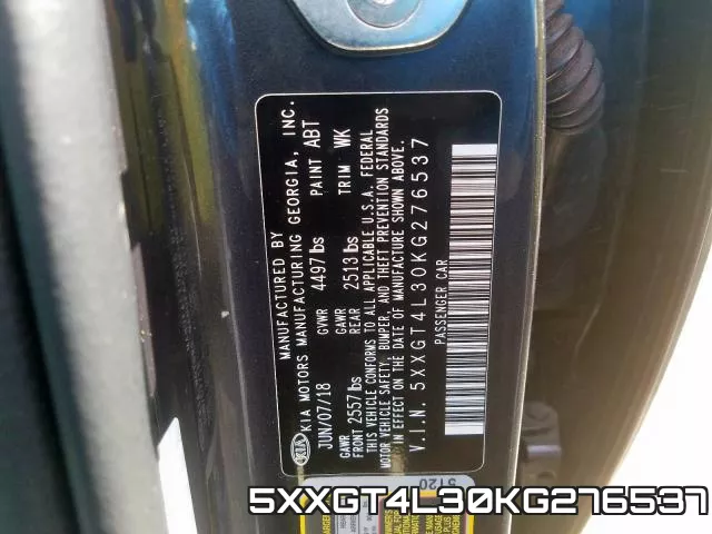 5XXGT4L30KG276537 фото 2