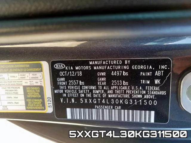 5XXGT4L30KG311500 фото 2