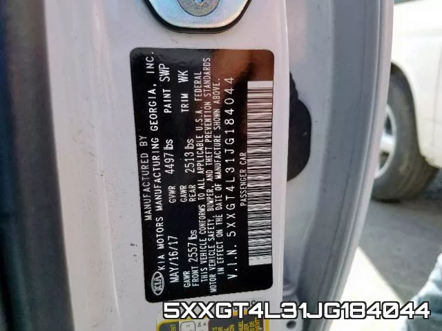 5XXGT4L31JG184044 фото 2