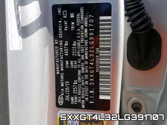 5XXGT4L32LG391707 фото 2