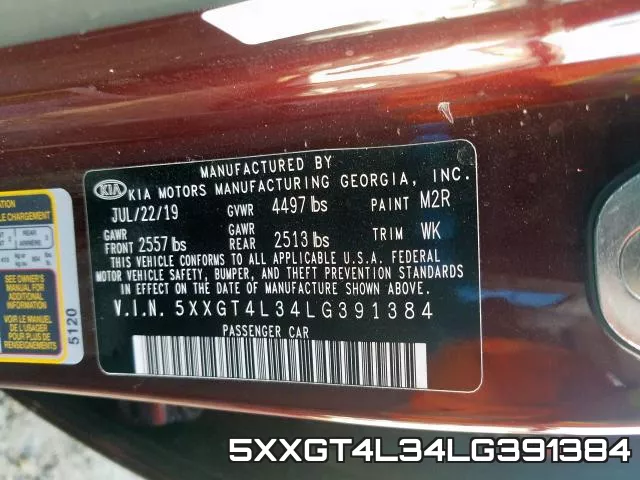 5XXGT4L34LG391384 фото 2