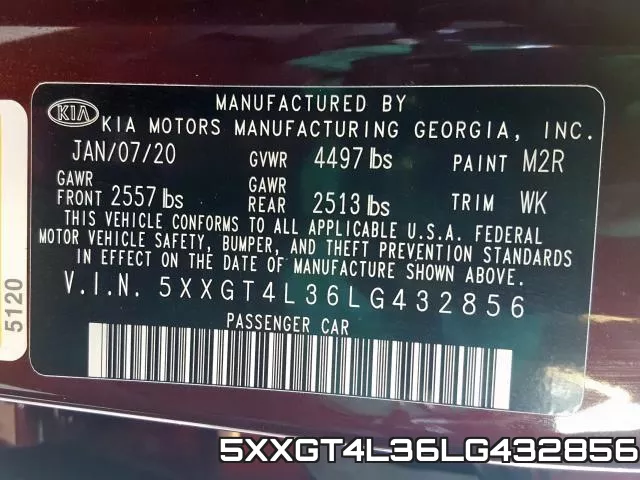 5XXGT4L36LG432856 фото 2