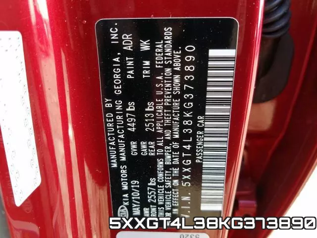 5XXGT4L38KG373890 фото 2