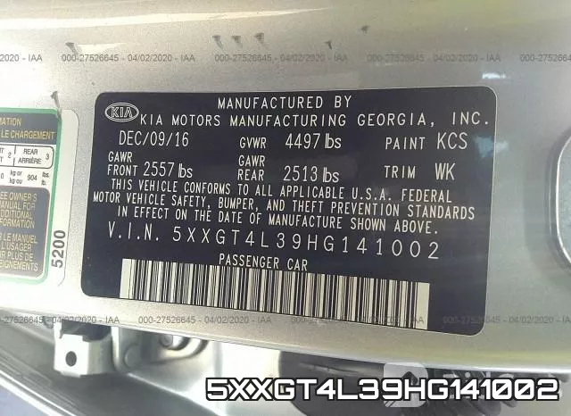5XXGT4L39HG141002 фото 10