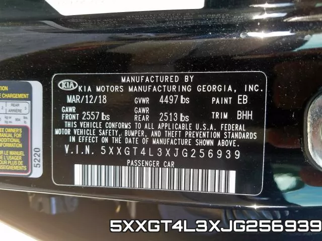 5XXGT4L3XJG256939 фото 2