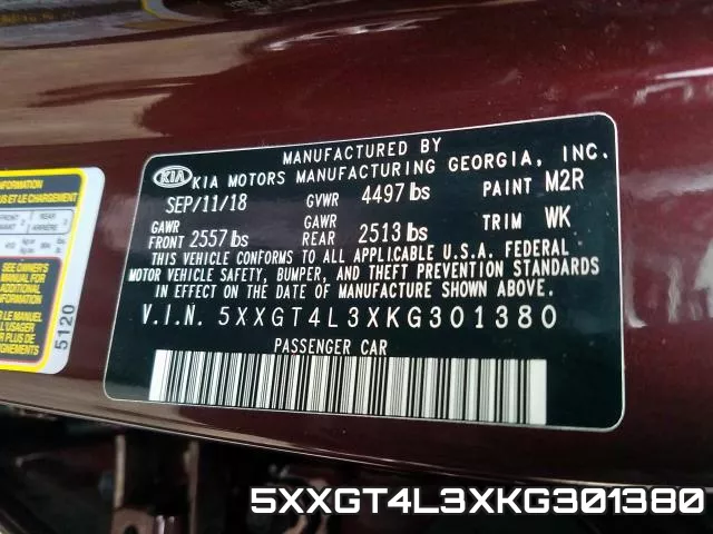 5XXGT4L3XKG301380 фото 2